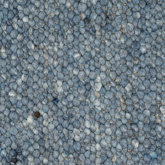 Wollen vloerkleed Marina blauw 250 - Eva Interior - Vloerkledenloods