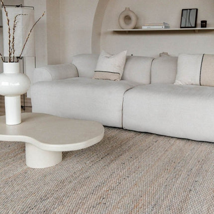 Wollen Vloerkleed Novara Beige/lichtbruin Eva Interior - Vloerkledenloods