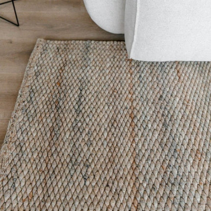Wollen Vloerkleed Novara Beige/lichtbruin Eva Interior - Vloerkledenloods