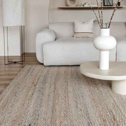 Wollen Vloerkleed Novara Beige/lichtbruin Eva Interior - Vloerkledenloods