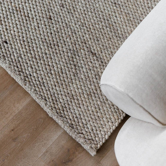 Wollen Vloerkleed Novara Beige/Taupe Eva Interior - Vloerkledenloods