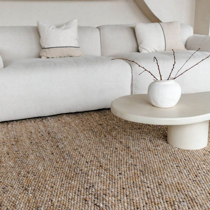 Wollen Vloerkleed Novara Bruin Gemeleerd Eva Interior - Vloerkledenloods