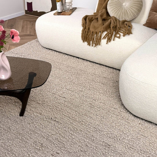 Wollen vloerkleed Nuta beige - Interieur05 - Vloerkledenloods