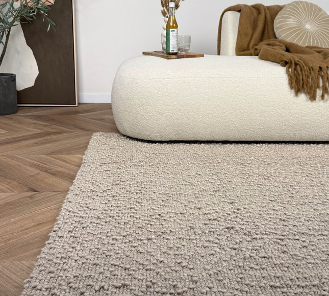 Wollen vloerkleed Nuta beige - Interieur05 - Vloerkledenloods
