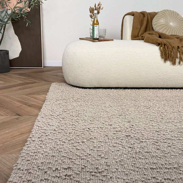 Wollen vloerkleed Nuta beige - Interieur05 - Vloerkledenloods