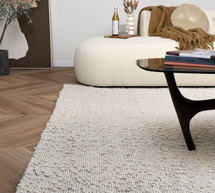 Wollen vloerkleed Nuta ivoor/wit - Interieur05 - Vloerkledenloods