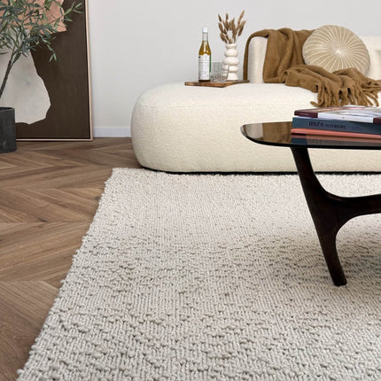 Wollen vloerkleed Nuta ivoor/wit - Interieur05 - Vloerkledenloods