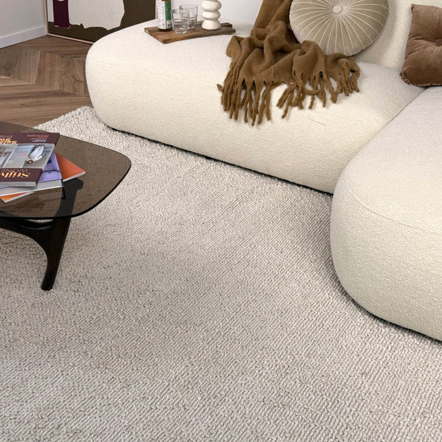 Wollen vloerkleed Nuta ivoor/wit - Interieur05 - Vloerkledenloods