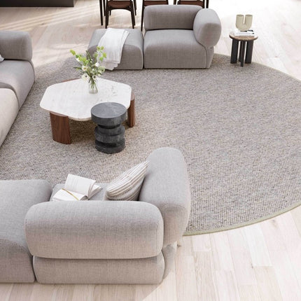 Wollen vloerkleed Rustica Black Warp nr.28 Basic Pallio by Brinker - Vloerkledenloods
