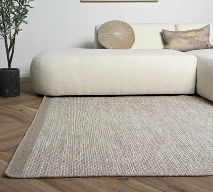Wollen vloerkleed Taff beige - Interieur05 - Vloerkledenloods