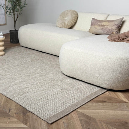 Wollen vloerkleed Taff beige - Interieur05 - Vloerkledenloods