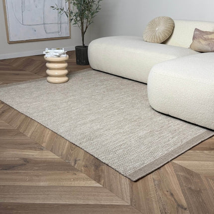 Wollen vloerkleed Taff beige - Interieur05 - Vloerkledenloods