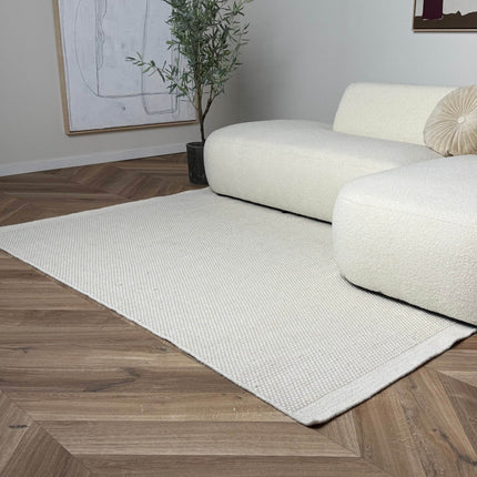 Wollen vloerkleed Taff wit/beige - Interieur05 - Vloerkledenloods