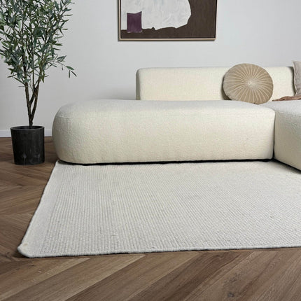 Wollen vloerkleed Taff wit/beige - Interieur05 - Vloerkledenloods