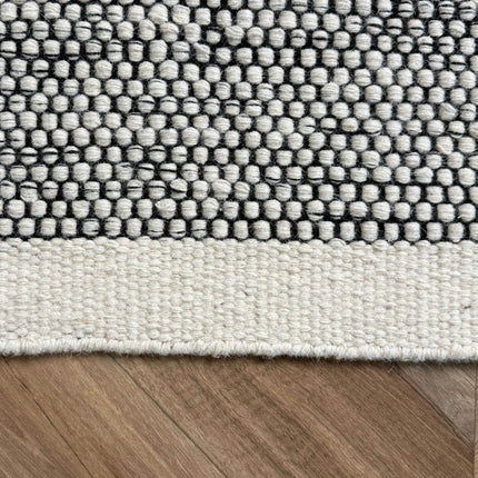 Wollen vloerkleed Taff wit/zwart - Interieur05 - Vloerkledenloods