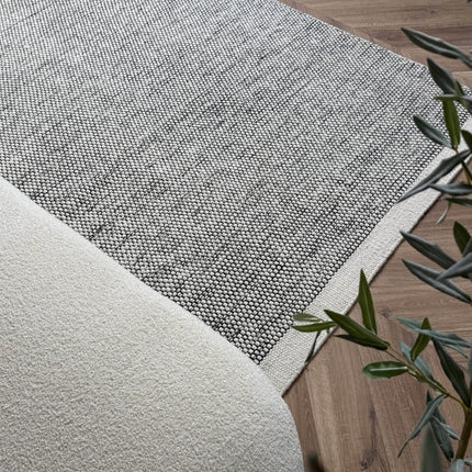 Wollen vloerkleed Taff wit/zwart - Interieur05 - Vloerkledenloods