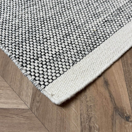 Wollen vloerkleed Taff wit/zwart - Interieur05 - Vloerkledenloods