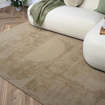 Wollen vloerkleed Twig beige/bruin - Interieur05 - Vloerkledenloods