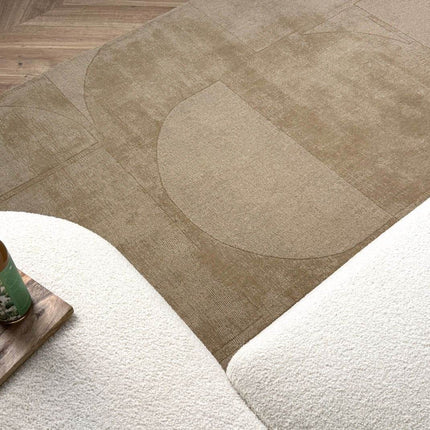 Wollen vloerkleed Twig beige/bruin - Interieur05 - Vloerkledenloods