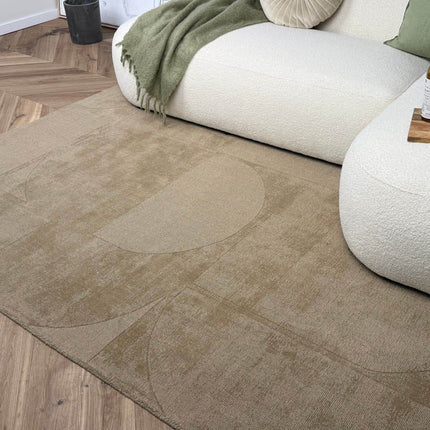 Wollen vloerkleed Twig beige/bruin - Interieur05 - Vloerkledenloods
