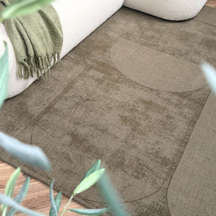 Wollen vloerkleed Twig groen - Interieur05 - Vloerkledenloods