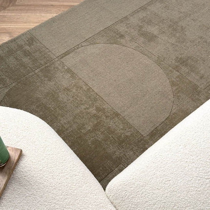 Wollen vloerkleed Twig groen - Interieur05 - Vloerkledenloods