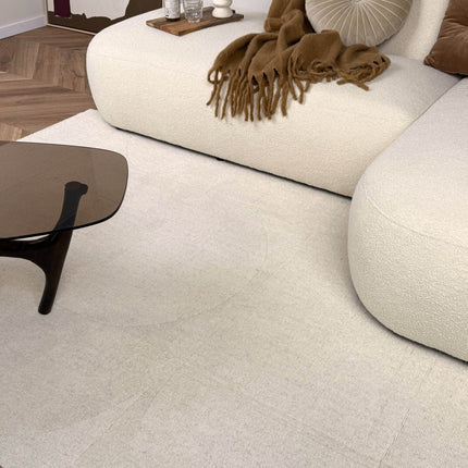 Wollen vloerkleed Twig ivoor/wit - Interieur05 - Vloerkledenloods
