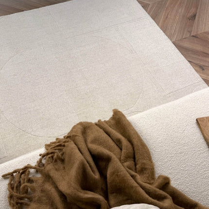 Wollen vloerkleed Twig ivoor/wit - Interieur05 - Vloerkledenloods