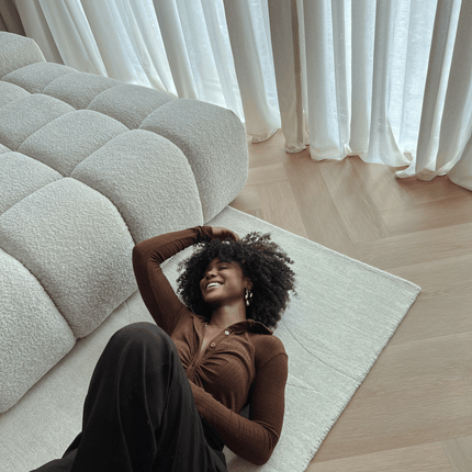 Wollen vloerkleed Twig ivoor/wit - Interieur05 - Vloerkledenloods