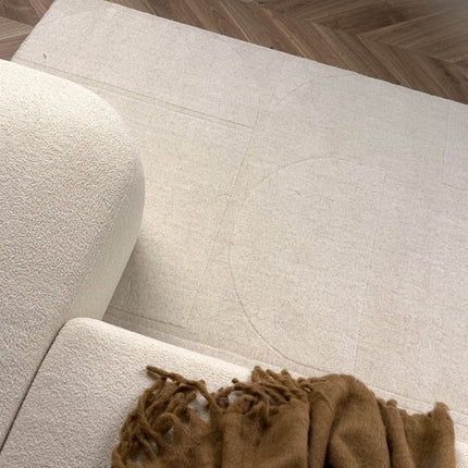 Wollen vloerkleed Twig ivoor/wit - Interieur05 - Vloerkledenloods