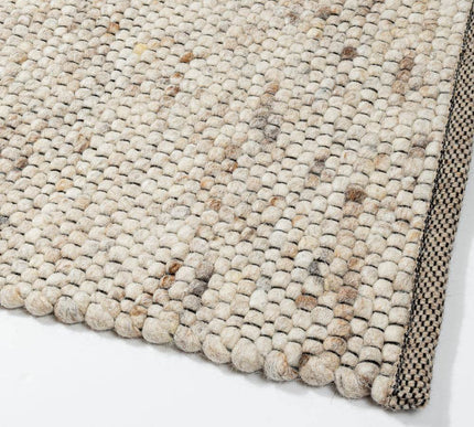 Wollen vloerkleed Vicenza 12 Licht Bruin Mix - Eva Interior - Vloerkledenloods