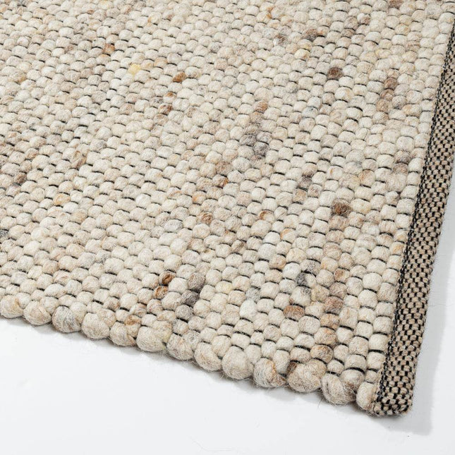Wollen vloerkleed Vicenza 12 Licht Bruin Mix - Eva Interior - Vloerkledenloods