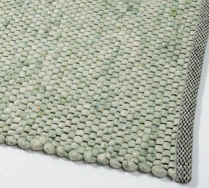 Wollen vloerkleed Vicenza 140 Licht Groen - Eva Interior - Vloerkledenloods