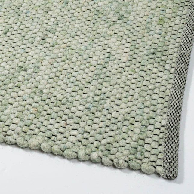 Wollen vloerkleed Vicenza 140 Licht Groen - Eva Interior - Vloerkledenloods