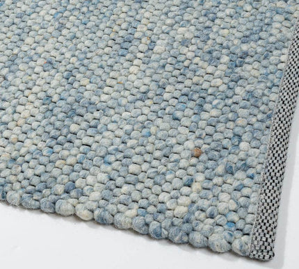 Wollen vloerkleed Vicenza 150 Blauw - Eva Interior - Vloerkledenloods