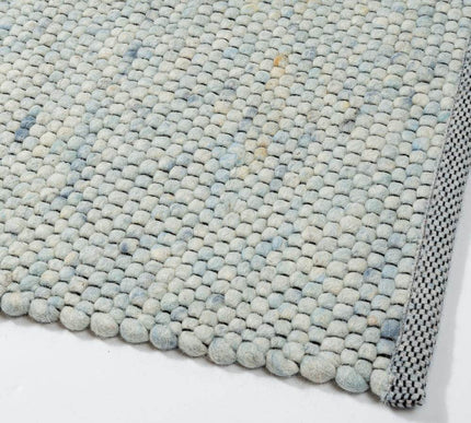 Wollen vloerkleed Vicenza 151 Licht Blauw Mix - Eva Interior - Vloerkledenloods
