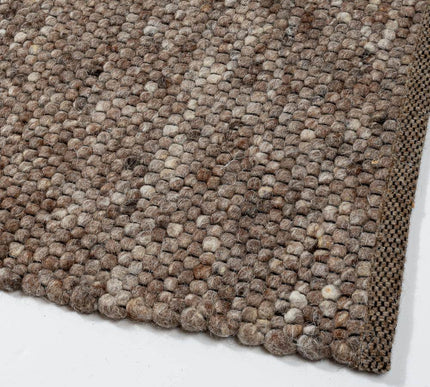 Wollen vloerkleed Vicenza 225 Bruin - Eva Interior - Vloerkledenloods