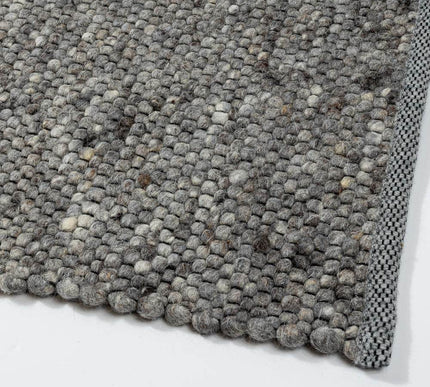 Wollen vloerkleed Vicenza 228 Donker Grijs - Eva Interior - Vloerkledenloods