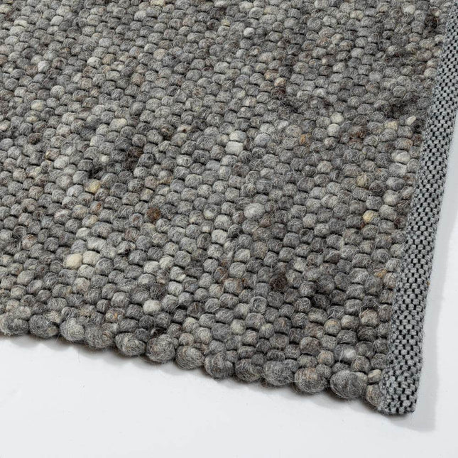 Wollen vloerkleed Vicenza 228 Donker Grijs - Eva Interior - Vloerkledenloods