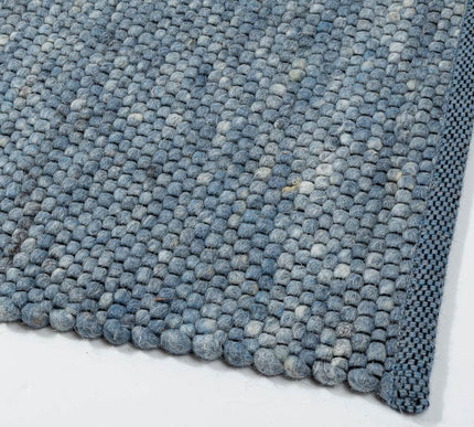 Wollen vloerkleed Vicenza 250 Blauw - Eva Interior - Vloerkledenloods