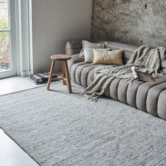 Wollen vloerkleed Vicenza 28 Licht Grijs - Eva Interior - Vloerkledenloods