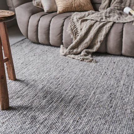 Wollen vloerkleed Vicenza 28 Licht Grijs - Eva Interior - Vloerkledenloods