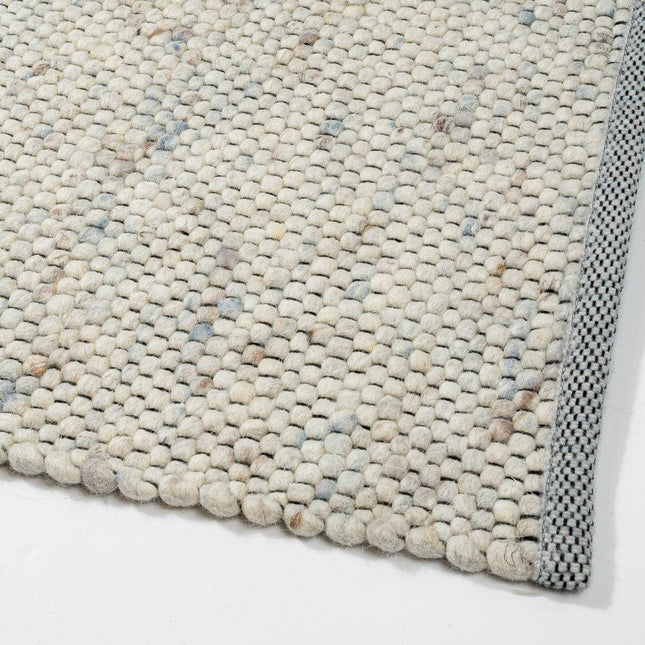 Wollen vloerkleed Vicenza 35 Licht Ivoor Mix - Eva Interior - Vloerkledenloods