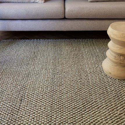 Wollen vloerkleed  Lecco wit/beige