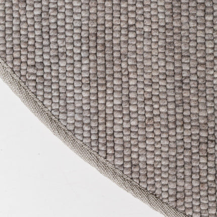 Rond Wollen Vloerkleed Grijs/Beige Vik