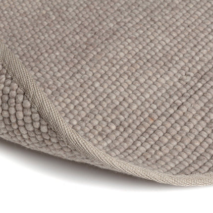 Rond Wollen Vloerkleed Grijs/Beige Vik