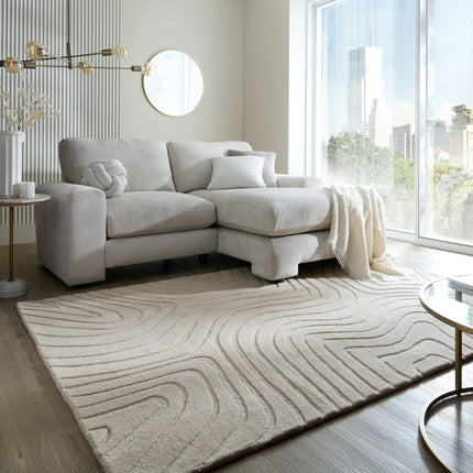 Woonstijlen/Woonstijl/Japandi vloerkleden - Flair Rugs vloerkleed Mesmerise Naturel - Vloerkledenloods