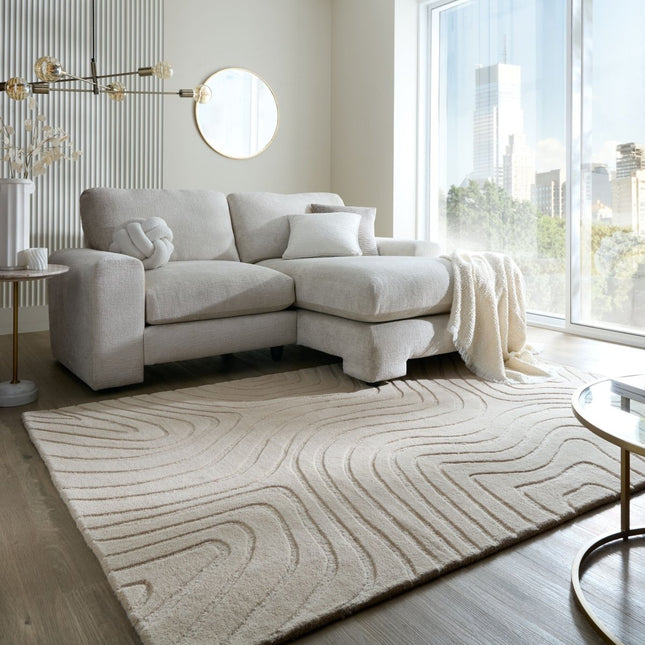 Woonstijlen/Woonstijl/Japandi vloerkleden - Flair Rugs vloerkleed Mesmerise Naturel - Vloerkledenloods