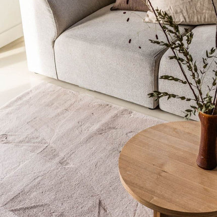 Zacht Hoogpolig Vloerkleed Lux Beige / Taupe - Vloerkledenloods
