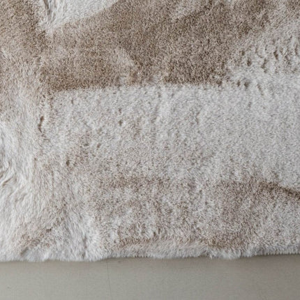 Zacht Hoogpolig Vloerkleed Lux Creme - Vloerkledenloods